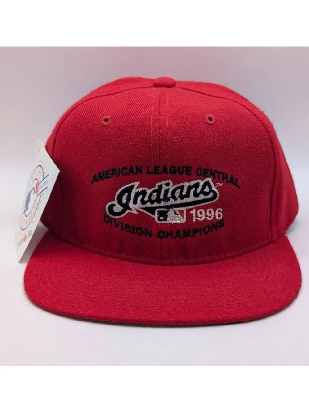 NEW Vintage New Era 1996 Cleveland Indians American League Champs Hat Snapback